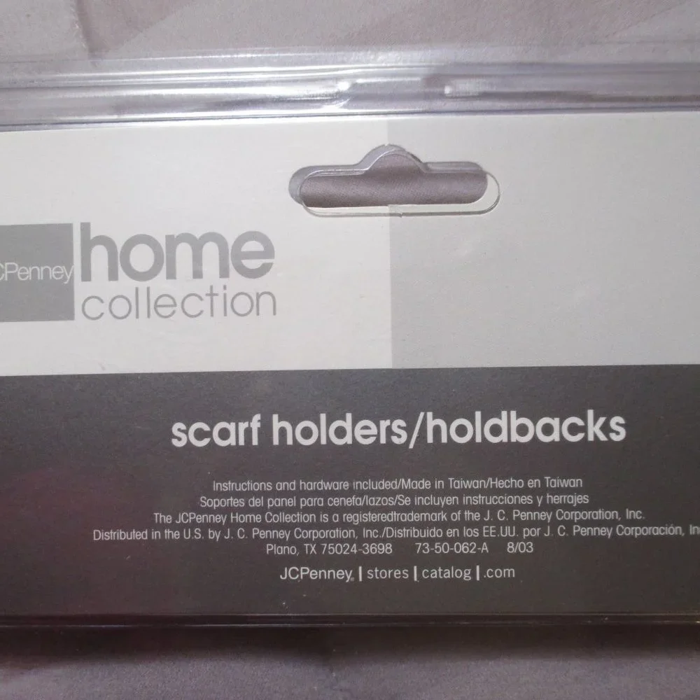 Vintage JC Penney Home Scarf Holders/Holdbacks Fleur Di Lis Antuque Gold NEW